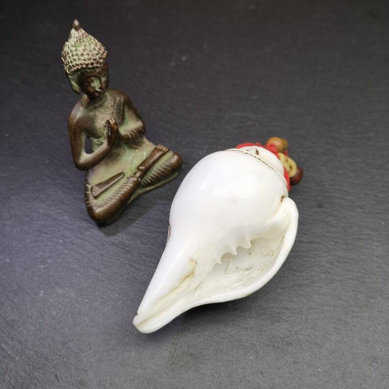 White Conch Shankha 3.66"×2.17"