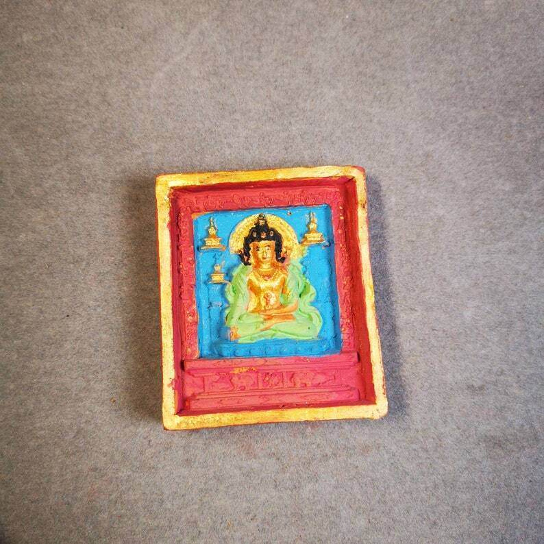 Tsa Tsa Mold Statue,Shakyamuni,Gautama Buddha - Tibetan Buddhist statue, view 9