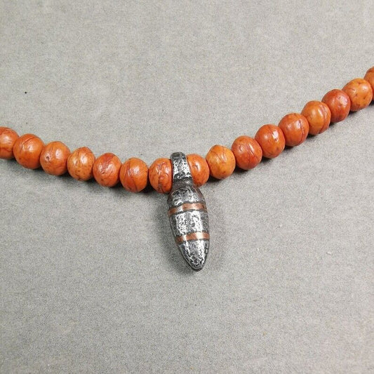 Handmade Buddhist Mala Counter Clip,Dzi Shape Bum Counter Clip for Prayer Beads