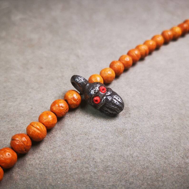 Mala Counter Clip,Skull Bum Counter Clip for Prayer Beads