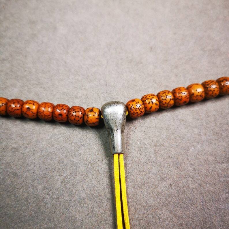 Mala Guru Bead, T-drilled 3-Hole Bead for Prayer Bead,0.8"