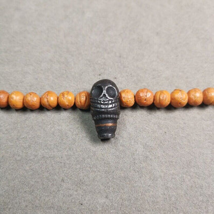 Gandhanra Tibetan Mala Guru Bead, T-drilled 3-Hole Connector Bead for Prayer Bead,0.98"