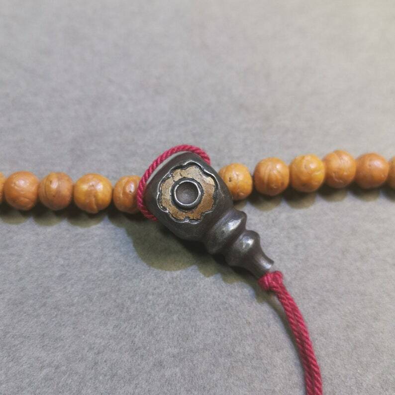 Mala Guru Bead, T-drilled 3-Hole Connector Bead