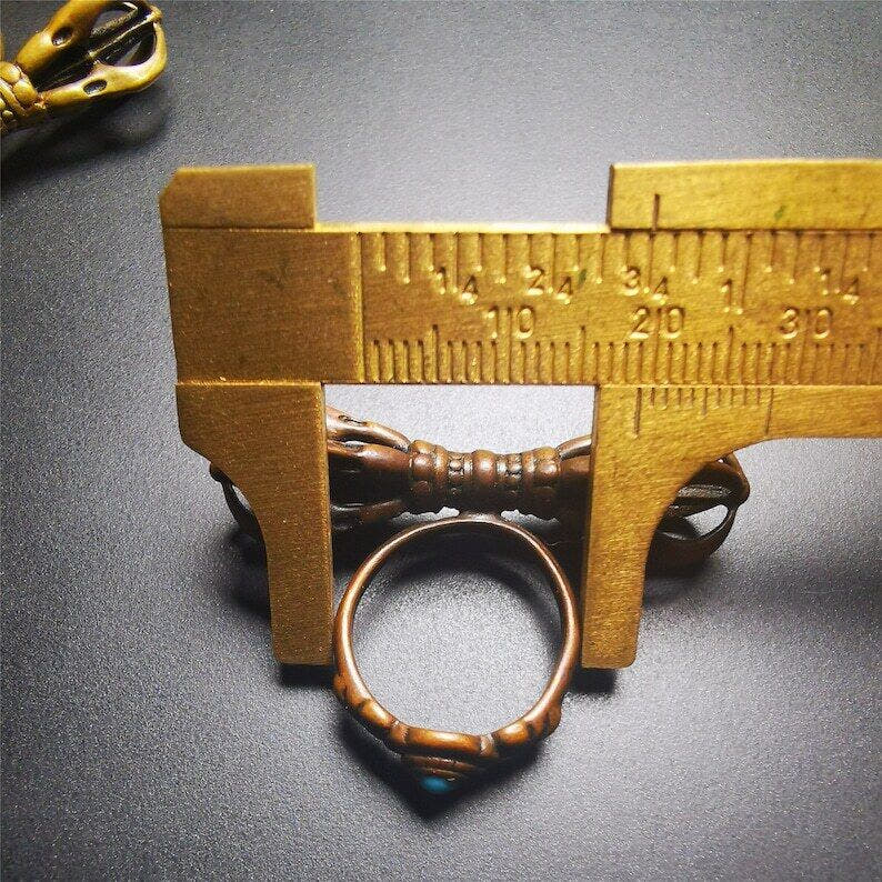 Vajra Ring,Buddhist Protection Jewelry 0.75" - Tibetan Buddhist vajra, view 10