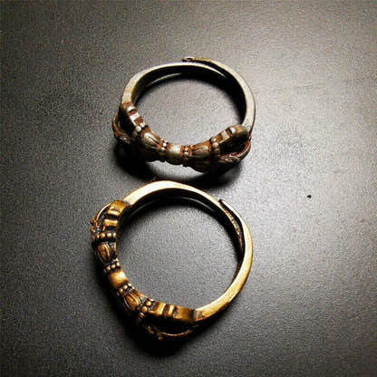 Vajra Ring,Buddhist Protection Jewelry 2.16" - Tibetan Buddhist vajra, view 8