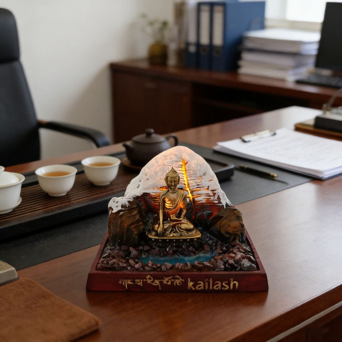 Mount Kailash Miniature Tibetan Home Decor & Spiritual Souvenir - Tibetan Buddhist art, view 8
