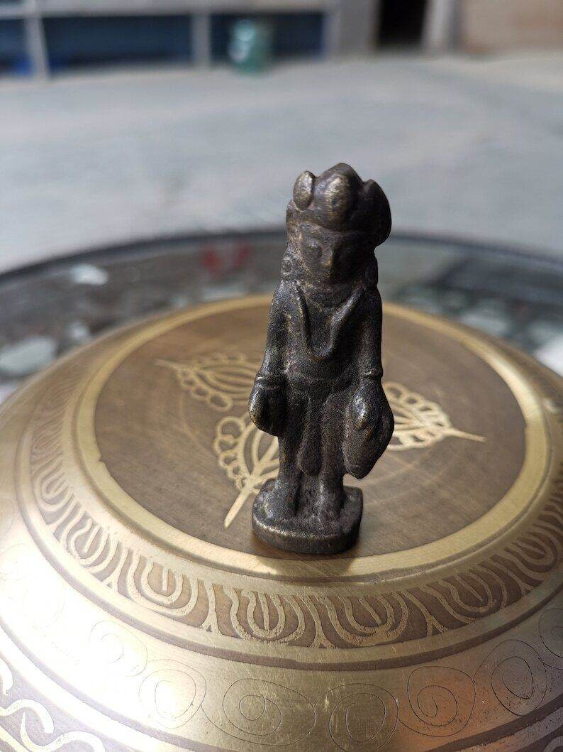 Buddha Statue,from Regong Tibet,70 years old - Tibetan Buddhist statue, detailed view