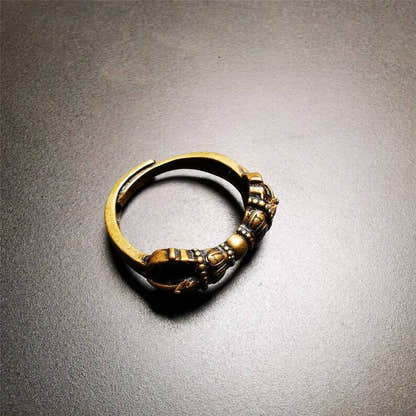 Vajra Ring,Buddhist Protection Jewelry 2.16" - Tibetan Buddhist vajra, size reference