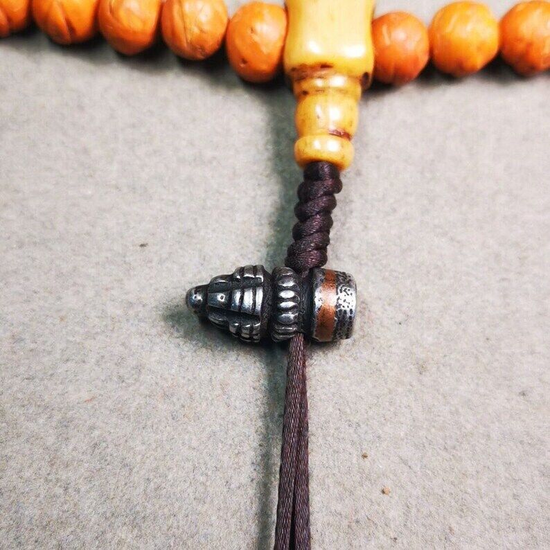 Amulet,Stupa Bead Pendant for Mala,Bag Hanging,Prayer Bead,0.6" - Tibetan Buddhist mala beads, view 6