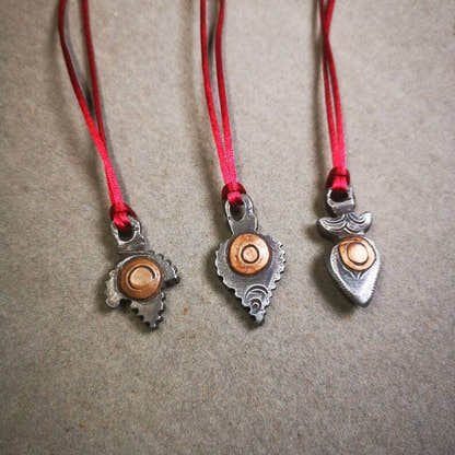 Mala Amulet,Mani Jewel Pendant,1.0" - Tibetan Buddhist mala beads, view 4
