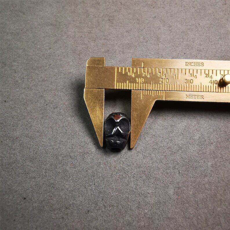 Amulet,Skull Citipati Spacer Pendant Bead for Mala,Necklace,Prayer Bead - Tibetan Buddhist mala beads, view 9