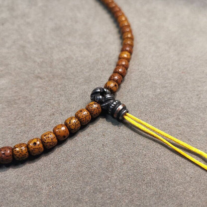 Gandhanra Tibetan Mala Guru Bead, Lucky Knot T-drilled 3-Hole Bead for Prayer Bead,0.8"