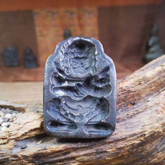 Mahakala Statue Tsa Tsa Mold - Tibetan tsa tsa mold, front view