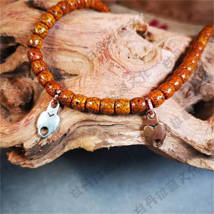 Mala Counter Pendant Connecting Ring 0.7" - Tibetan Buddhist mala beads, front view