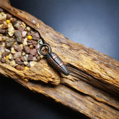Mala Counter Clip,Dzi Shape Bum Counter Clip 1.22" - Tibetan Buddhist mala beads, view 4