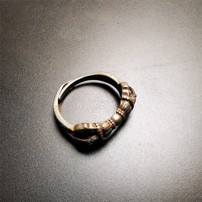 Vajra Ring,Buddhist Protection Jewelry 2.16" - Tibetan Buddhist vajra, view 4