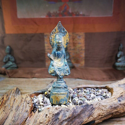 Tibetan Statue,Gilt Avalokitesvara,Padmapani