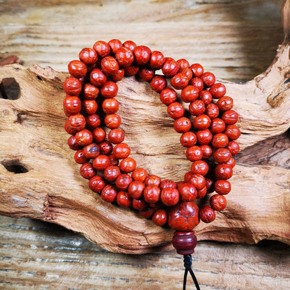 Old 108 Bodhi Beads Mala,9mm Prayer Beads Necklace,84cm Long