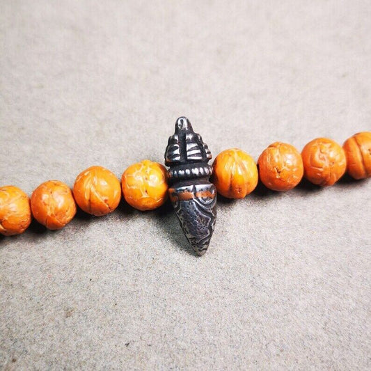 Amulet,Stupa Bead Pendant for Mala,Bag Hanging,Prayer Bead,0.9" × 0.3"