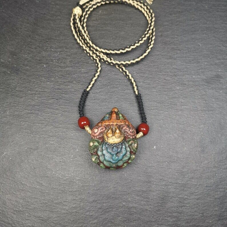 Stupa Tsa Tsa Amulet, Scorpion Guru of Padmasambhava, Scorpion Terma Pendant