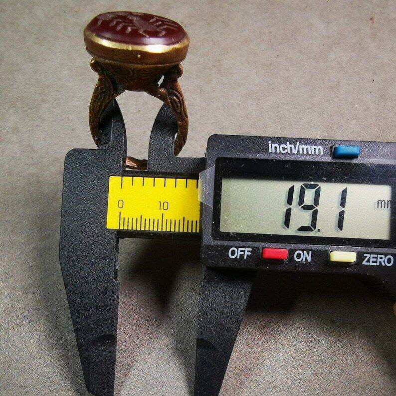 Old West Asian Ring,Made of Ruby and Copper,From Pakistan - Tibetan Buddhist art, view 9