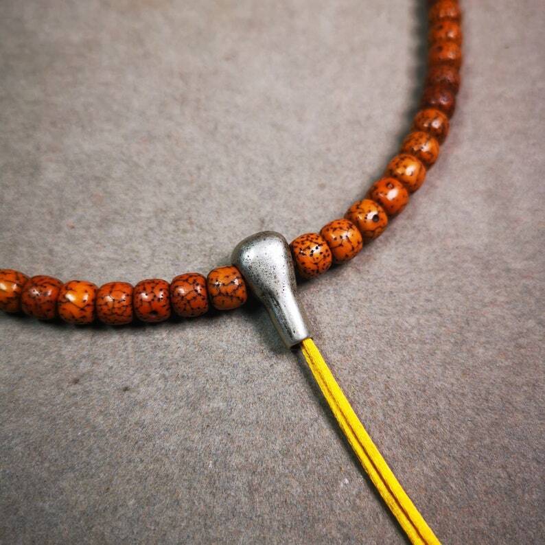 Mala Guru Bead, T-drilled 3-Hole Bead for Prayer Bead,0.8"