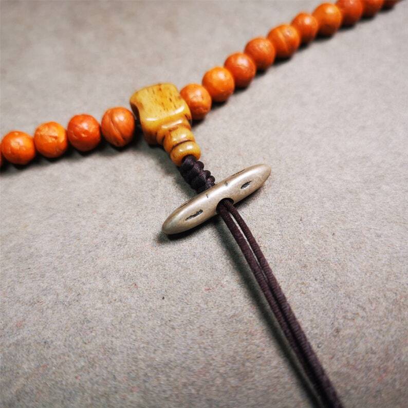Amulet,Vajra Pendant for Mala,Bag Hanging,0.98" - Tibetan Buddhist mala beads, view 4