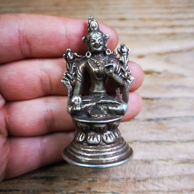 Gandhanra Tibetan Buddhist Statue White Tara