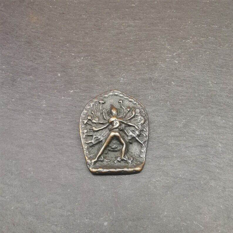 Buddhism Kalacakra-vajra Amulet Badge,60 years old - Tibetan Buddhist amulet, view 6