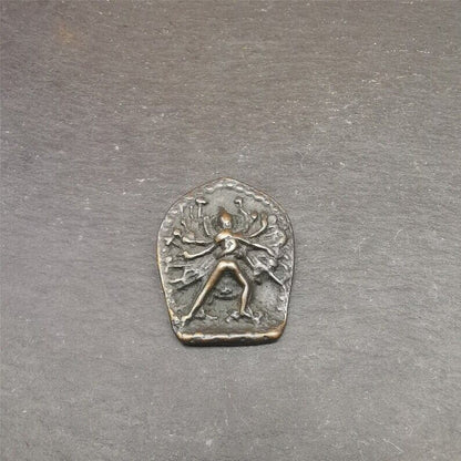 Buddhism Kalacakra-vajra Amulet Badge,60 years old