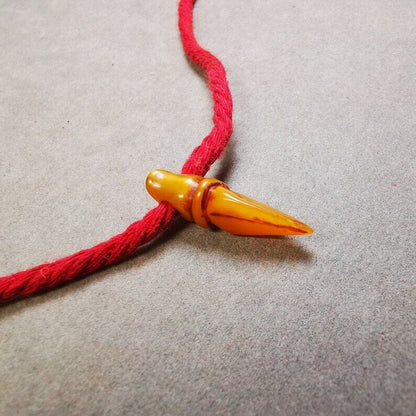 Gandhanra Tibetan Yak Bone Amulet Vajra Kila(Dorje Phurba) for Mala,Prayer Beads