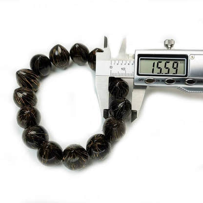 Tibetan Wrist Mala,Lucky Rat Beads,Plam Seed Bead Bracelet Prayer Bead,9" Length - Tibetan Buddhist mala beads, view 9