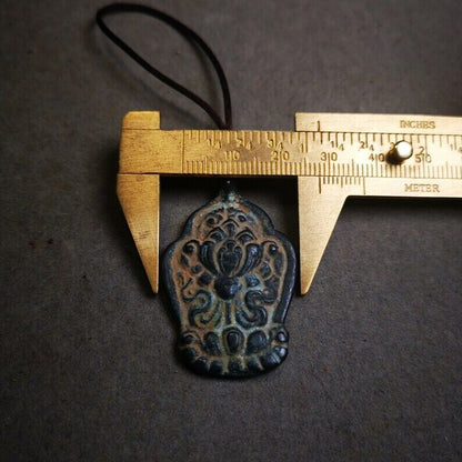 Buddhist Amulet,Lotus Pendant Badge,Made of Thokcha