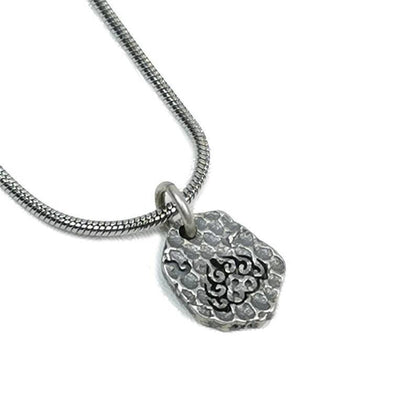 Tibetan Lucky Charm, Unique Buddhism Flame,Silver Pendant Amulet