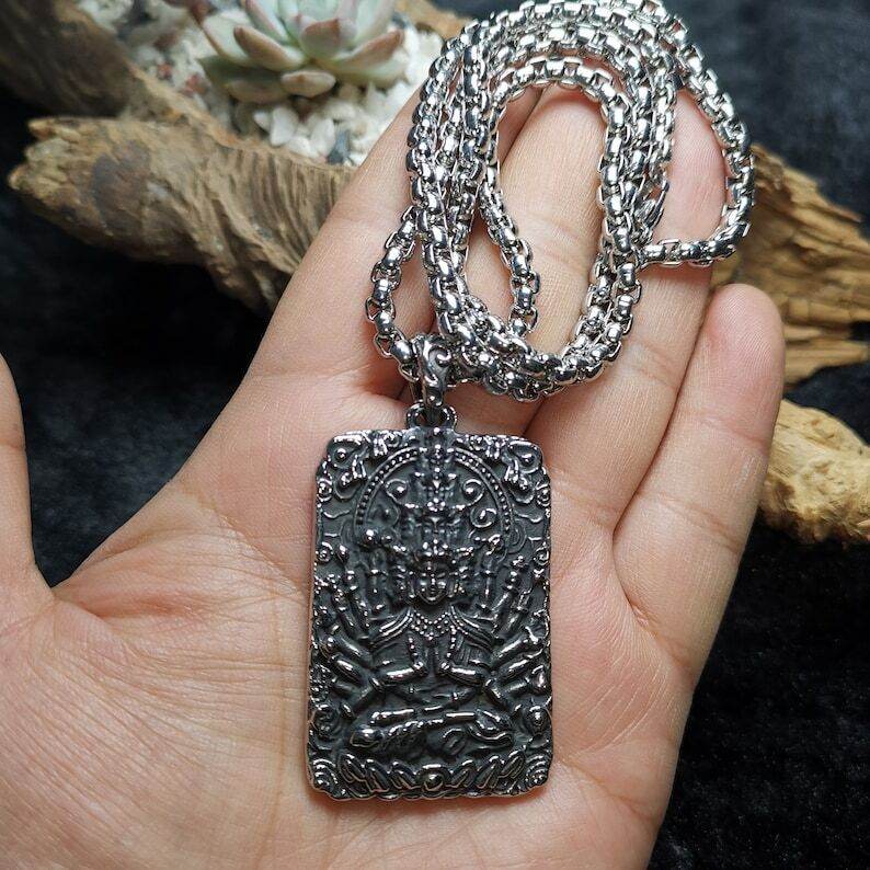 Buddhist Amulet,Chenrezig,Padmapani,Avalokitesvara - Tibetan Buddhist amulet, view 8