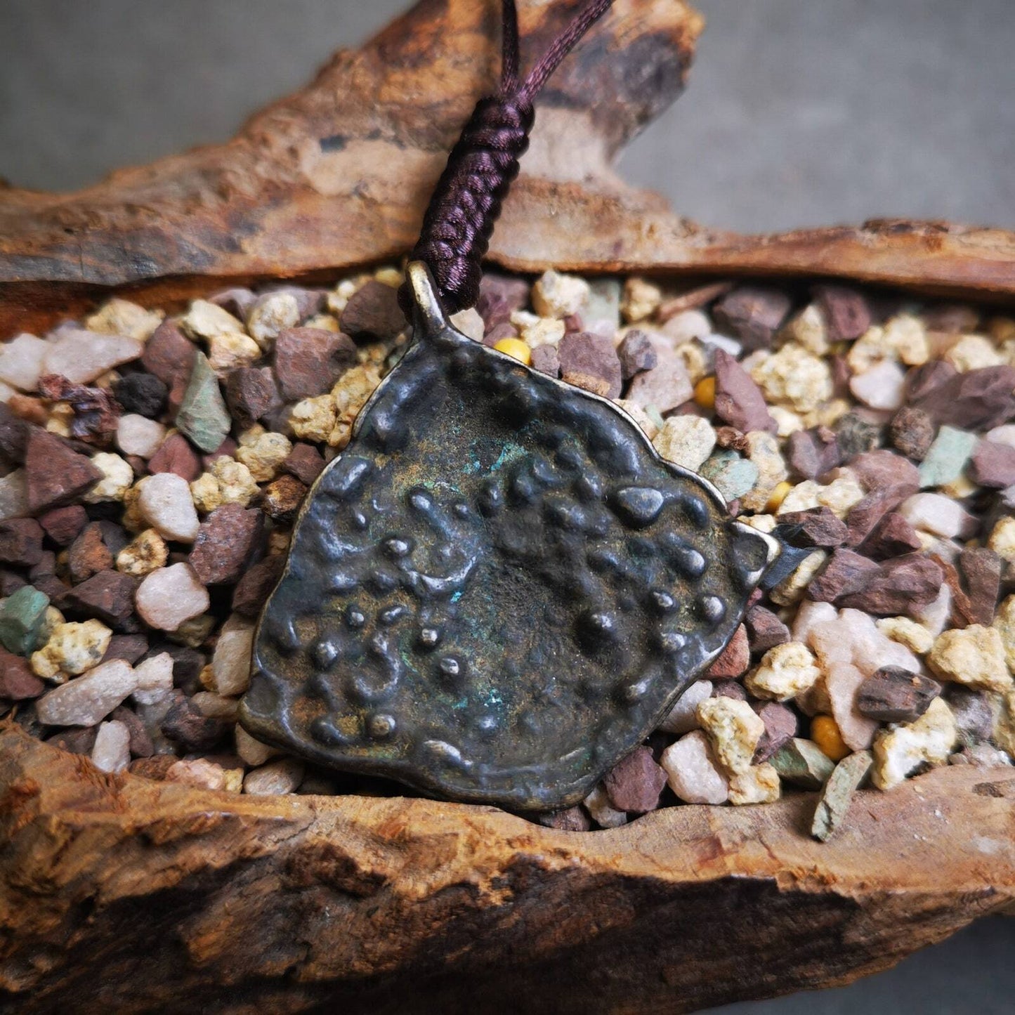 Buddhist Amulet, Vase and Golden Fish Badge,Thokcha