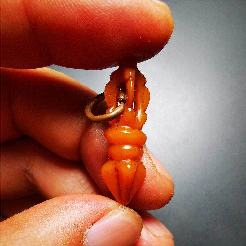 Yak Bone Amulet Vajra Kila Dorje Phurba - Tibetan Buddhist amulet, view 7