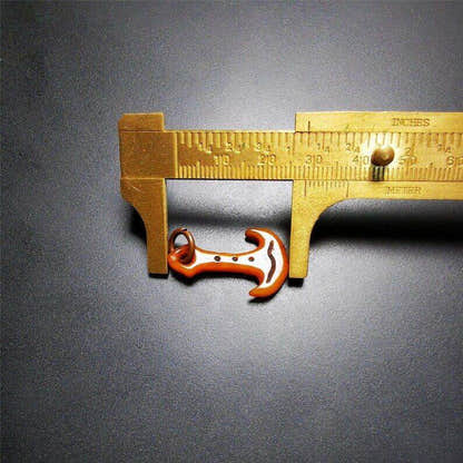 Yak Bone Carved Amulet,Anchor Pendant - Tibetan Buddhist amulet, size reference