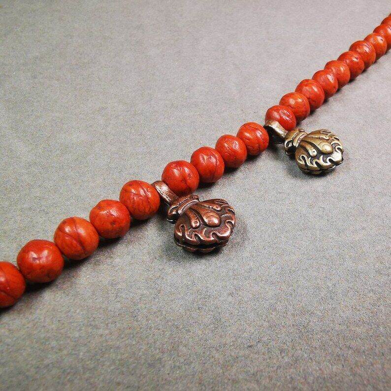 Mala Counter Clip,Mani Jewel Bum Counter Clip for Prayer Beads - Tibetan Buddhist mala beads, view 4