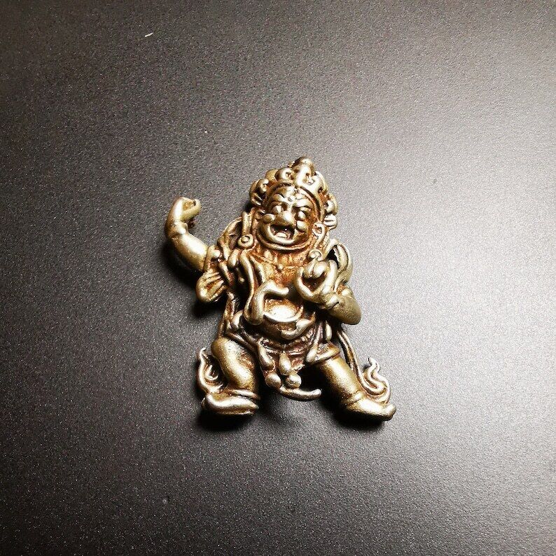 Gandhanra Handmade Tibetan Buddhism Statue,Small Vajrapani Amulet