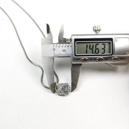 Tibetan Lucky Charm, Unique Buddhism Flame,Silver Pendant Amulet - Tibetan Buddhist amulet, size reference