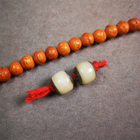 Mala Spacer Bead,Yak Bone Marker Beads for Prayer Beads Necklace