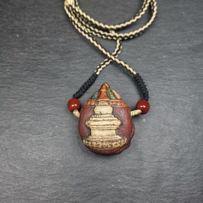 Stupa Tsa Tsa Amulet, Scorpion Guru of Padmasambhava, Scorpion Terma Pendant