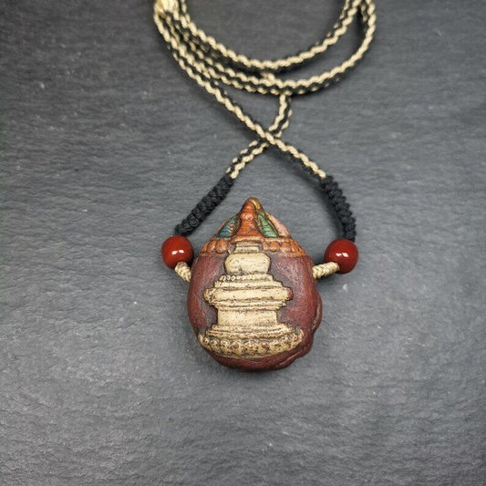 Stupa Tsa Tsa Amulet, Scorpion Guru of Padmasambhava, Scorpion Terma Pendant