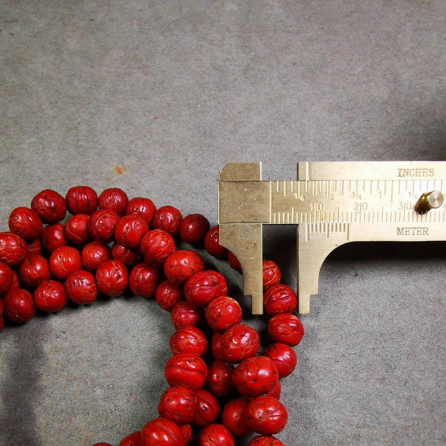 Old 108 Bodhi Beads Mala,9mm Prayer Beads Necklace,84cm Long