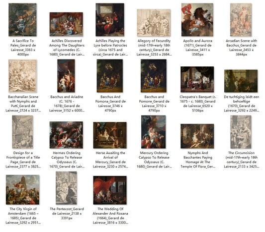 21 Painting Images by Gerard de Lairesse (Flemish, 1641-1711)