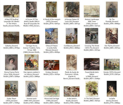 79 Painting Images by Giovanni Boldini Italian, 1842-1931 - Tibetan Buddhist thangka, front view
