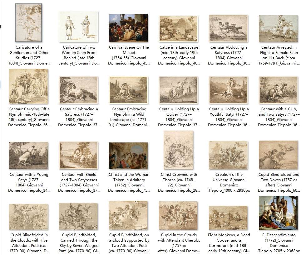 154 Painting Images by Giovanni Domenico Tiepolo Italian, 1727-1804 - Tibetan Buddhist thangka, detailed view