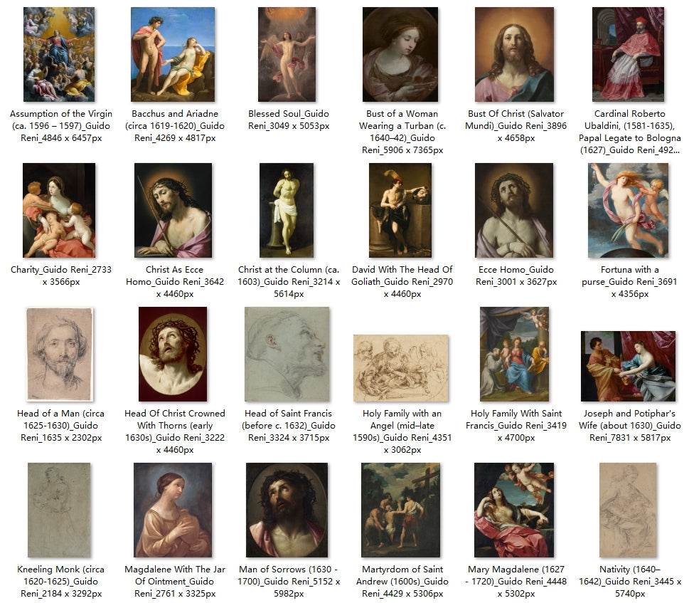57 Painting Images by Guido Reni Italian, 1575-1642 - Tibetan Buddhist thangka, front view