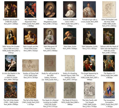 57 Painting Images by Guido Reni Italian, 1575-1642 - Tibetan Buddhist thangka, detailed view